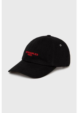 The Kooples Памучна шапка в черно с принт - Pepit.bg