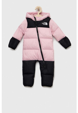 The North Face Бебешки пухен гащеризон в розово - Pepit.bg