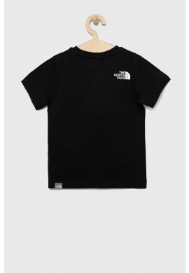 The North Face Детска памучна тениска в черно с принт - Pepit.bg