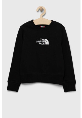 The North Face Детски памучен суичър в черно с апликация - Pepit.bg