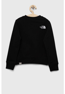 The North Face Детски памучен суичър в черно с апликация - Pepit.bg