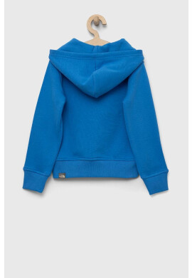 The North Face Детски суичър в синьо с качулка с принт - Pepit.bg