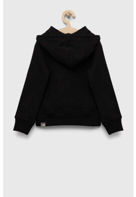 The North Face Детски суичър в черно с качулка с принт - Pepit.bg
