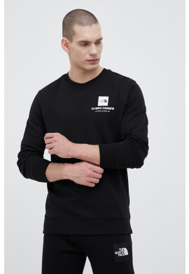 The North Face Памучен суичър в черно с принт - Pepit.bg
