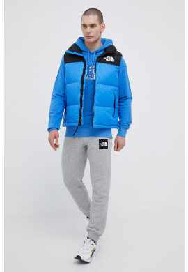 The North Face Памучен суичър в синьо с качулка с апликация - Pepit.bg