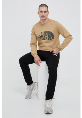 The North Face Памучен суичър в бежово с принт - Pepit.bg