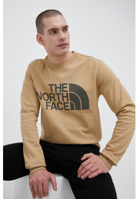 The North Face Памучен суичър в бежово с принт - Pepit.bg