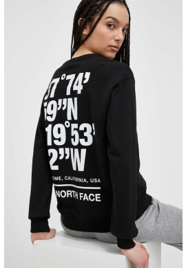 The North Face Памучен суичър в черно с принт - Pepit.bg