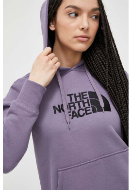 The North Face Памучен суичър в лилаво с качулка с апликация - Pepit.bg