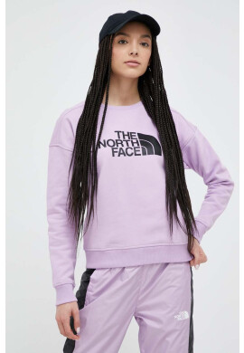 The North Face Памучен суичър в лилаво с принт - Pepit.bg