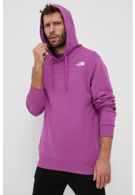 The North Face Памучен суичър в лилаво с качулка с принт - Pepit.bg