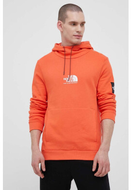 The North Face Памучен суичър в розово с качулка с принт - Pepit.bg
