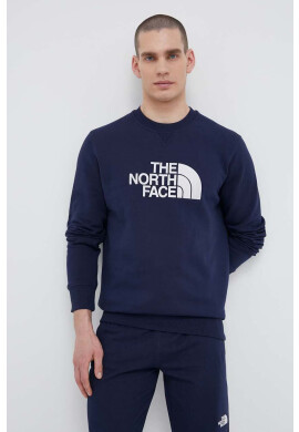 The North Face Памучен суичър в тъмносиньо с апликация - Pepit.bg