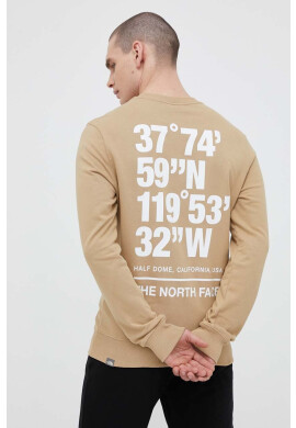 The North Face Памучен суичър в кафяво с принт - Pepit.bg