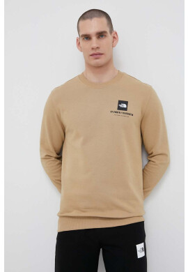 The North Face Памучен суичър в кафяво с принт - Pepit.bg