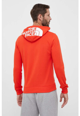 The North Face Памучен суичър в червено с качулка с изчистен дизайн - Pepit.bg