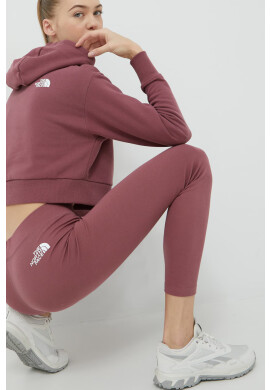 The North Face Памучен суичър в бордо с качулка с принт - Pepit.bg
