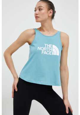 The North Face Памучен топ в тюркоазено - Pepit.bg