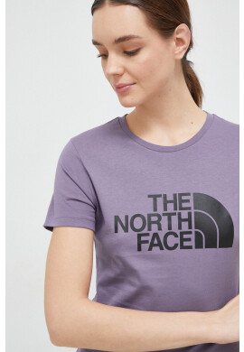 The North Face Памучна тениска в лилаво - Pepit.bg