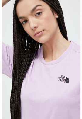 The North Face Памучна тениска в лилаво - Pepit.bg