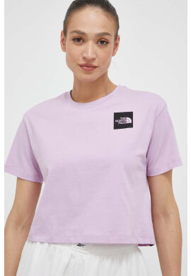 The North Face Памучна тениска в лилаво - Pepit.bg