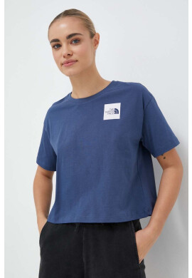 The North Face Памучна тениска в синьо - Pepit.bg