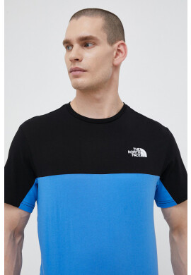 The North Face Памучна тениска в синьо с десен - Pepit.bg