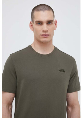 The North Face Памучна тениска в зелено с изчистен дизайн - Pepit.bg