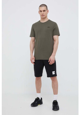 The North Face Памучна тениска в зелено с изчистен дизайн - Pepit.bg