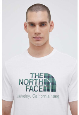 The North Face Памучна тениска в бяло с принт - Pepit.bg