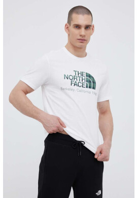 The North Face Памучна тениска в бяло с принт - Pepit.bg