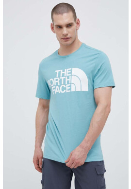 The North Face Памучна тениска в синьо с принт - Pepit.bg