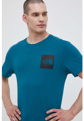 The North Face Памучна тениска в тюркоазено с принт - Pepit.bg