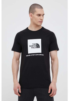 The North Face Памучна тениска в черно с принт - Pepit.bg