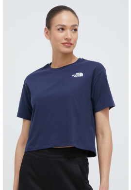 The North Face Памучна тениска в тъмносиньо - Pepit.bg