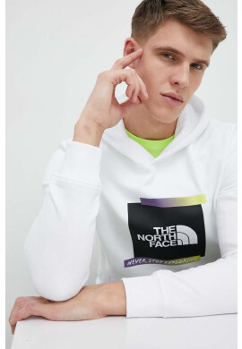 The North Face Суичър в бяло с качулка с принт - Pepit.bg