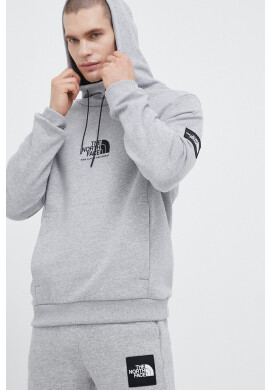 The North Face Суичър в сиво с качулка с принт - Pepit.bg