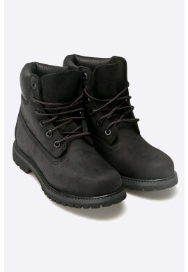 Timberland Боти Premium Boot в черно с равна подметка - Pepit.bg