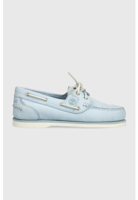 Timberland Кожени мокасини Classic Boat в синьо с равна подметка TB0A2NAADU21 - Pepit.bg