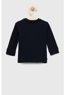 Tommy Hilfiger Бебешка блуза с дълги ръкави в тъмносиньо с апликация - Pepit.bg