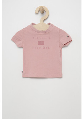 Tommy Hilfiger Бебешка тениска в розово - Pepit.bg