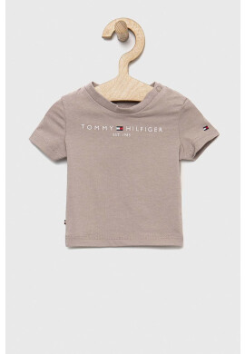 Tommy Hilfiger Бебешка тениска в бежово с принт - Pepit.bg