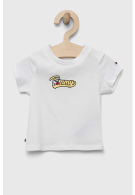 Tommy Hilfiger Бебешка тениска в бяло с принт - Pepit.bg