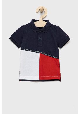 Tommy Hilfiger Бебешка тениска с яка - Pepit.bg