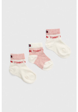 Tommy Hilfiger Бебешки чорапи (3 броя) в розово - Pepit.bg