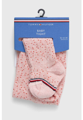 Tommy Hilfiger Бебешки чорапогащник в червено - Pepit.bg