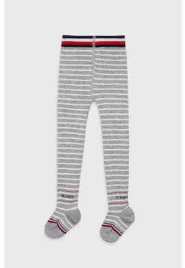 Tommy Hilfiger Бебешки чорапогащник в сиво - Pepit.bg
