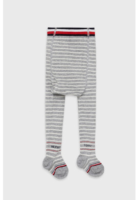 Tommy Hilfiger Бебешки чорапогащник в сиво - Pepit.bg