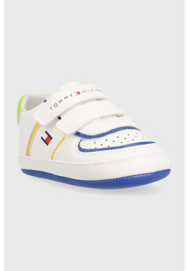 Tommy Hilfiger Бебешки маратонки в бяло - Pepit.bg