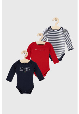 Tommy Hilfiger Бебешко боди (3 броя) в тъмносиньо - Pepit.bg